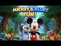 🎉 Mickey Mouse 🐭 and Bluey 🐶 Fun Adventure! | Best Friends Play Day for Kids 🌈✨