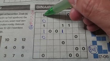 (#8738) Monday. Binary01 Sudoku puzzle. Bonus Extra edition. 06-17-2024 Extra part 3 of 4
