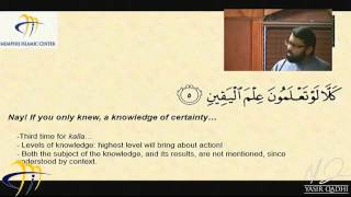 Khutbah: Tafseer of Surah At-Takathur | Celebrating Thanksgiving (2013-11-29) - Yasir Qadhi
