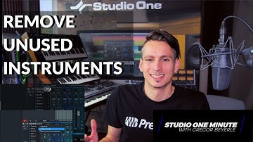 How to remove all unused Instruments #StudioOneMinute