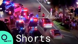 Miami Beach Police Fire Pepper Balls to Disperse Spring Break Crowd #Shorts
