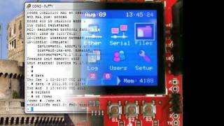 Linux running on Microsemi SmartFusion mixed-signal FPGA device using an SPI-connected LCD monitor