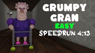 Roblox GRUMPY GRAN! Easy Speedrun 4:13