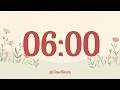 6 Minute Timer 🌼 Silent Countdown w/ Ending Alarm | No Music | Focus, Study &amp; Teaching | Timer Bloom