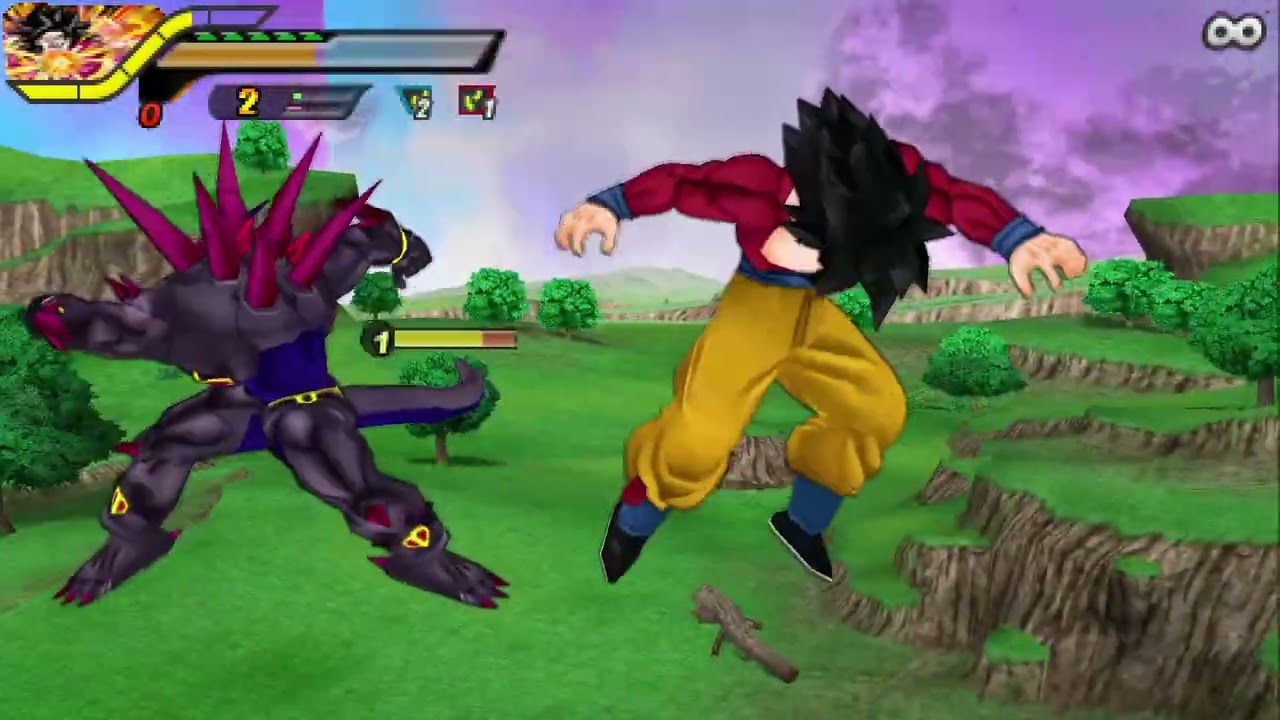 Dragon Ball Z  Tenkaichi Tag Team Goku GT (all forms) vs Dark Omega Shenron