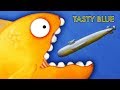 Tasty Blue КАРАСИК ВАСЯ ест ПОДВОДНЫЕ ЛОДКИ Мульт игра про рыбку обжору СЪЕСТЬ ОКЕАН Видео для детей