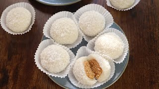 Bánh mochi dừa nhân đậu phộng | Coconut mochi with peanut filling