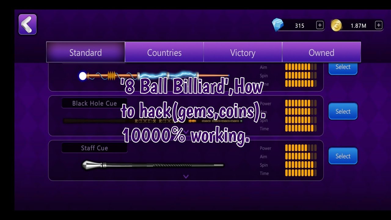 '8 Ball Billiard',How to hack(gems,coins). 10000℅ working. YouTube