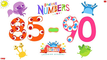 Endless Numbers 85 - 90 | Meet Number Eighty-five to Ninety | Fun Learning for Kids