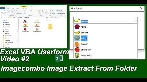 Image Combo Fill Image Video #2 Extract Image form Folder Excel VBA