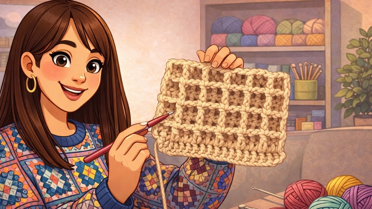Cómo hacer punto gofre (waffle) a CROCHET