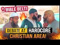 🔥😱 DEBATE at Hardcore Christian Area ✝️❗Bible Belt #biblebelt #debate