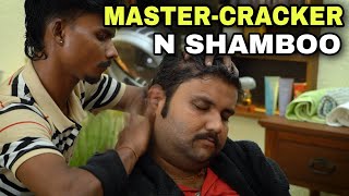 Master Cracker Head massage, Ear cracking, Hair Popping to IndianBarber Shamboo #ASMR