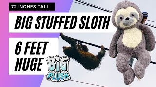 Big Plush Biggest Giant Stuffed Sloth measures 7 Feet Tall, is Soft, Insanely Huge, & Ready to Hug!