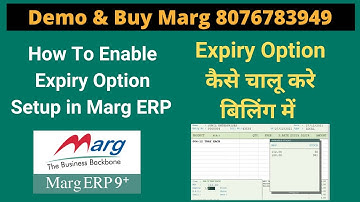 How to Setup Expiry Setting in Marg Software Complete Step by Step in Hindi | Buy Marg 8076783949