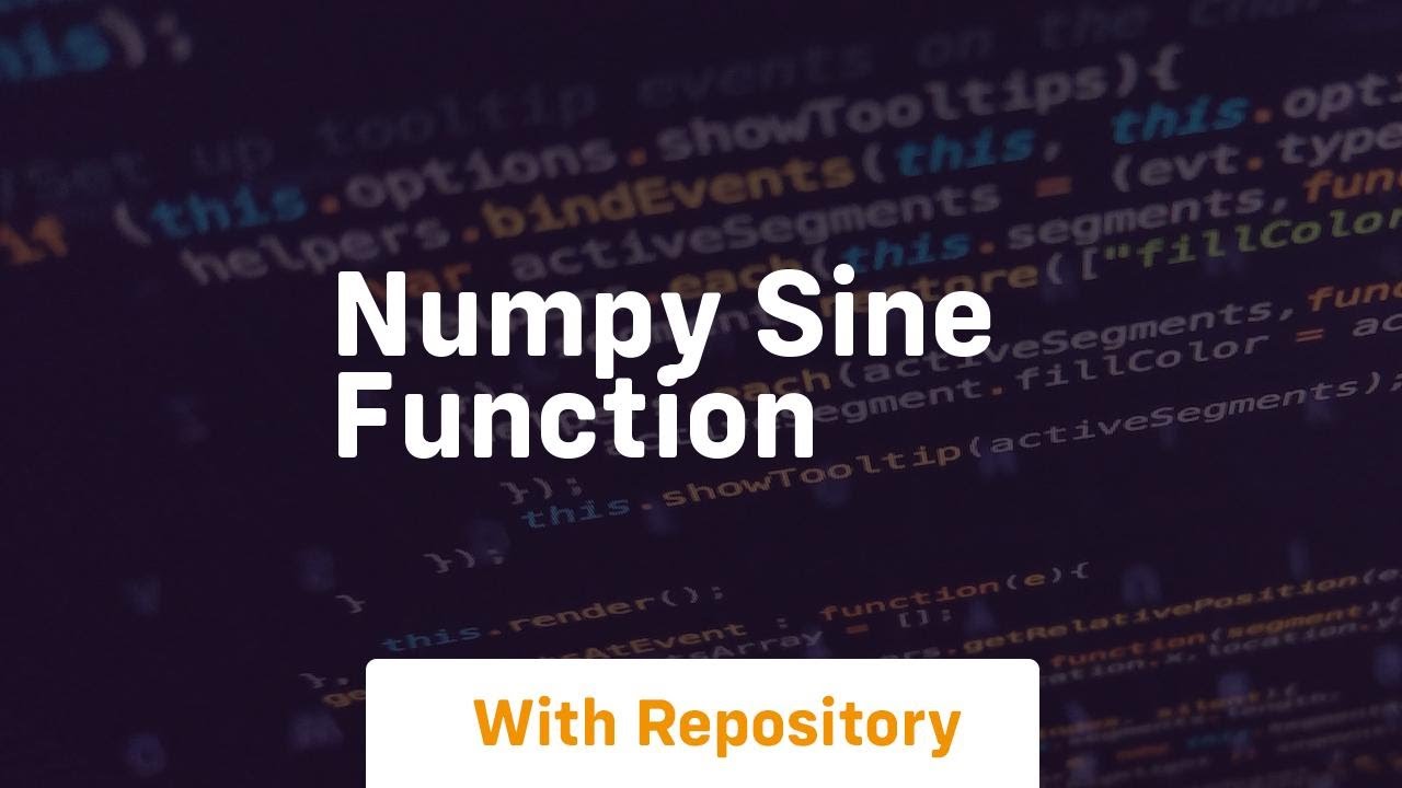 numpy sine function - YouTube
