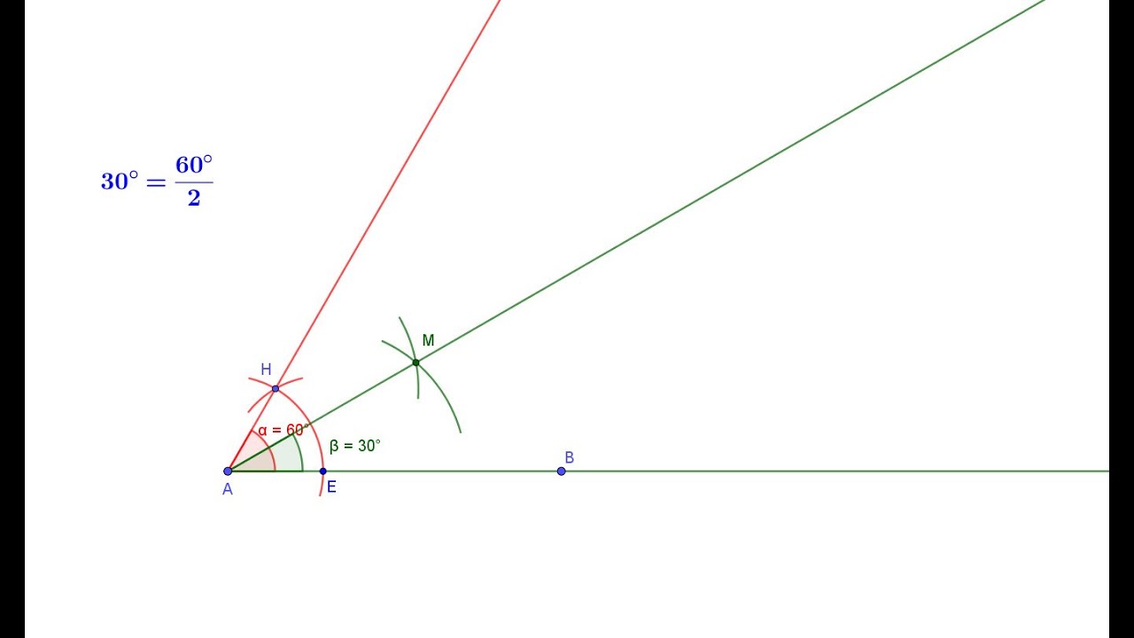 Конструкција на агол од 30 степени
