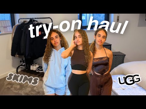 HUGE try-on clothing haul for school/university | skims, boohoo, pretty ...