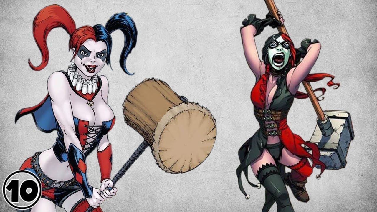 Repeler Encogimiento Vadear Top 10 Alternate Versions Of Harley Quinn - YouTube