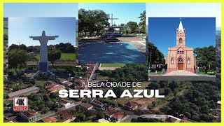 Drone Visita A Bela Cidade De Serra Azul - São Paulo 4K
