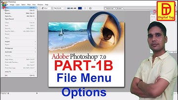 File Menu in adobe Photoshop 7.0 in Hindi | Part -1B