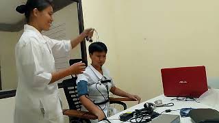 Simulation Exercises(Actual Polygraph Test)Actual attachment of polygraph components and Questioning