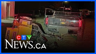 Driver charged after fleeing police, overturning stolen trailer