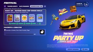 Fortnite Party Up - Summer Road Trip 2025 Event! | Fortnite