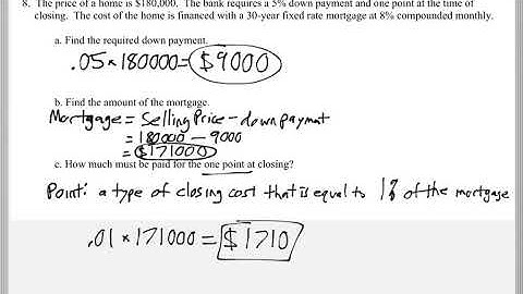 Math 118 : 3.7 #8 (Mathematical Explorations Tutorial : House Mortgages)