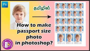 How to make passport size photos in Photoshop tutorial in tamil @PKGraphics054 #photoshoptutorial 