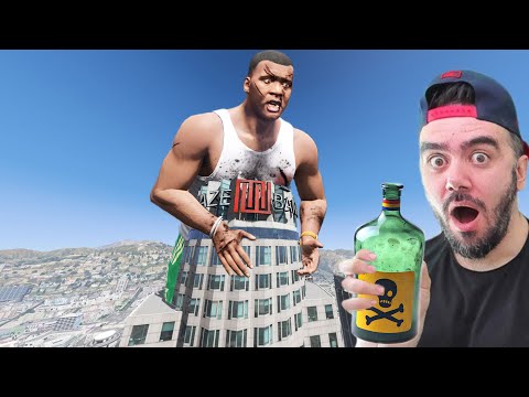 FRANKLIN YASAK IÇECEGI IÇTI DEV OLDU - GTA 5 MODS