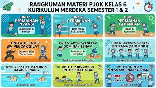 Rangkuman Materi PJOK Kelas 6 kurikulum Merdeka Semester 1 dan Semester 2