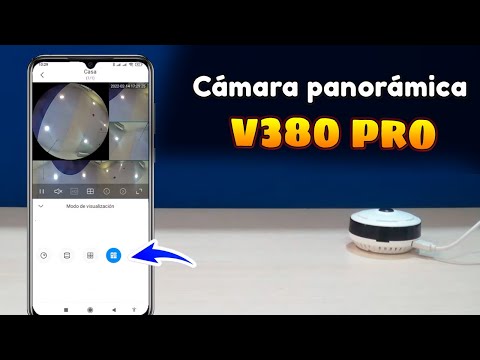 Cámara panorámica V380 Pro con visión 3D y un amplio ángulo de visión