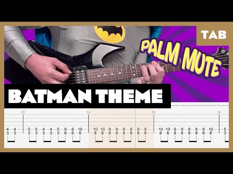 Batman Theme Neal Hefti & his Orchestra & Chorus Cover | Guitar Tab | Lesson | Tutorial