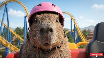 Capybara đi tàu lượn cùng bé và cái kết #capybaravaba