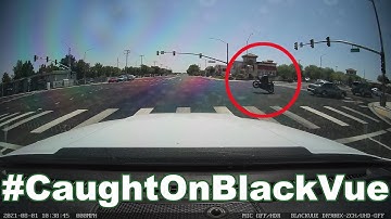 Motorbike SOMERSAULTS on an Intersection #CaughtOnBlackVue