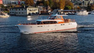 1957 55' Chris Craft Constellation At Last she a beauty