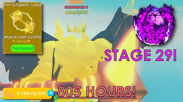 Unlocking Stage 29 in Roblox No Limit Lifting Simulator! +44.53Novg/click! (800+ Horus)