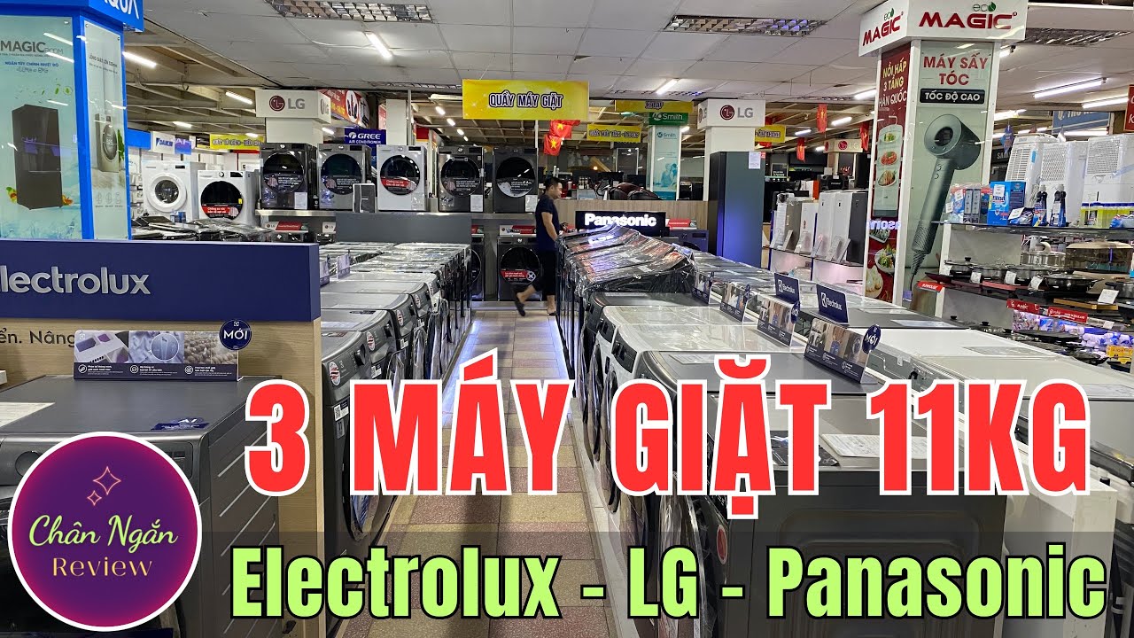 Top 3 Máy giặt 11Kg cửa ngang cao cấp của Electrolux LG và Panasonic đáng mua 2025 | Chân Ngắn RV
