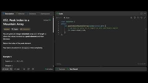 LeetCode 852. Peak Index in a Mountain Array