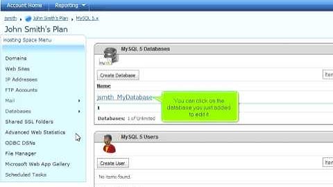 7. How to create a MySQL database in WebsitePanel (www.LotSui.com)