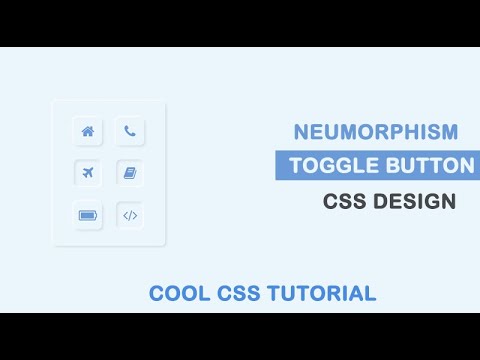 CSS Neumorphism Toggle Button Effect Design | Pure CSS Neumorphism Tutorial
