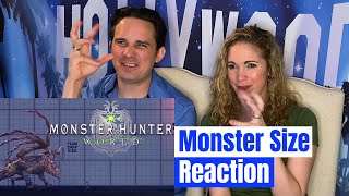 Monster Hunter World All Monsters Size Comparison Reaction