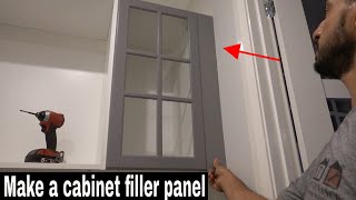 How to kitchen cabinet filler strips cover panels