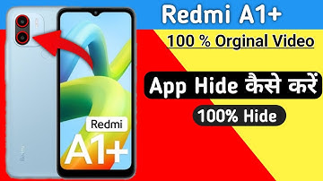 How to hide apps in Redmi A1 Plus, Redmi A1 Plus me app hide kaise kare/mi app hide setting