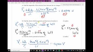 Physics 12 U6 Answers to Electrostatics Quiz 1