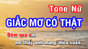 Karaoke Giấc Mơ Có Thật - Lệ Quyên | Tone Nữ | Nhan KTV