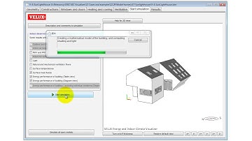 VELUX Energy and Indoor Climate Visualizer - Start simulation tab tutorial