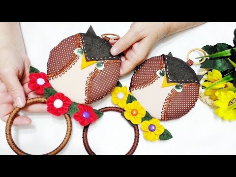 Owl Dish Towel Holder with CDs - YouTube