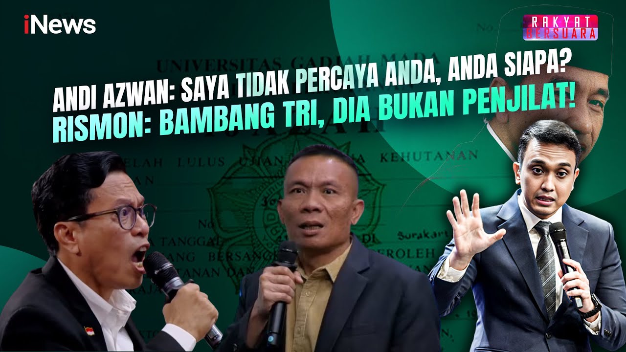 Andi Azwan Nyaris Baku Hantam dengan Rismon Sianipar, Saling Bentak dan Ejek |Rakyat Bersuara (16/9)